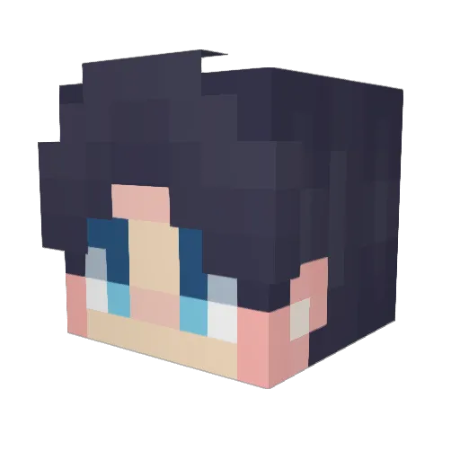 Orange_Plus Minecraft avatar head, 3D render