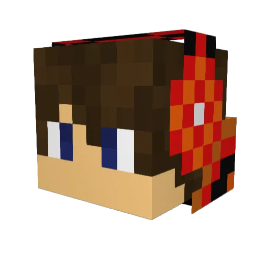 Orange_Ranger Minecraft avatar head, 3D render