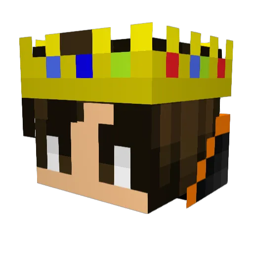 Orange_Theo Minecraft avatar head, 3D render