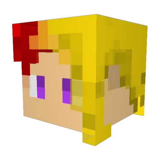 Orange_Zi Minecraft avatar head, 3D render