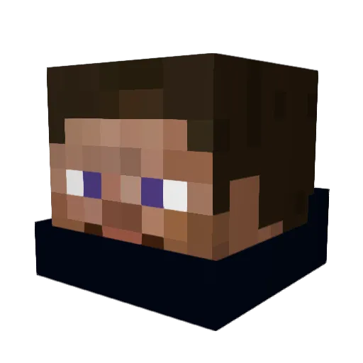 Orange__W Minecraft avatar head, 3D render