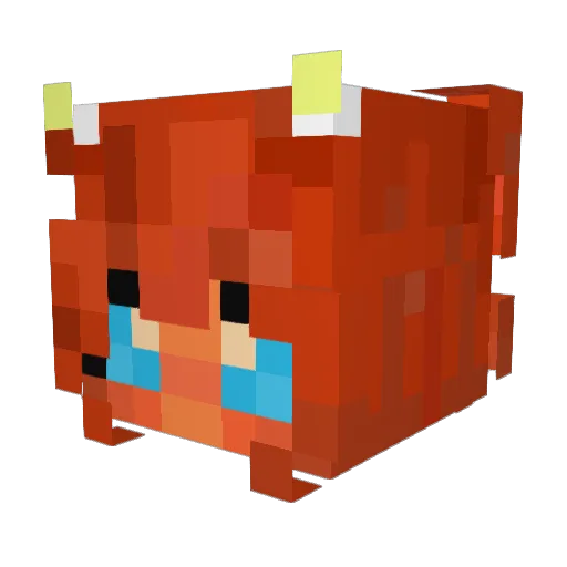 Orange_com Minecraft avatar head, 3D render