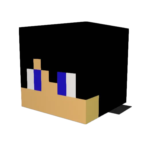 Orangebuscus Minecraft avatar head, 3D render
