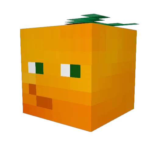 Oranged1 Minecraft avatar head, 3D render