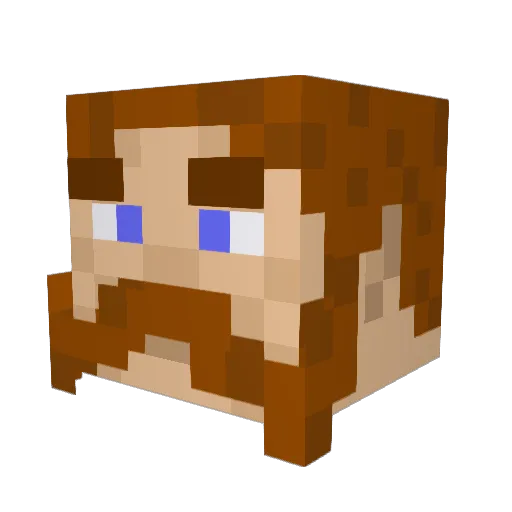 Orangeface76 Minecraft avatar head, 3D render