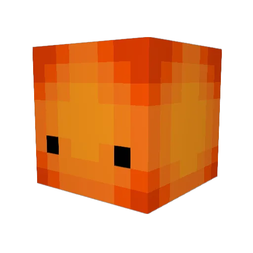 Orangeiz Minecraft avatar head, 3D render