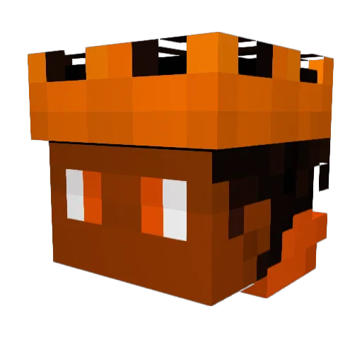 Orangeman18 Minecraft avatar head, 3D render