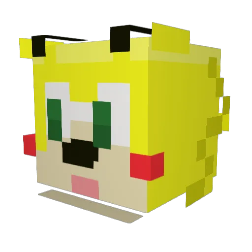 Orangeman9000 Minecraft avatar head, 3D render
