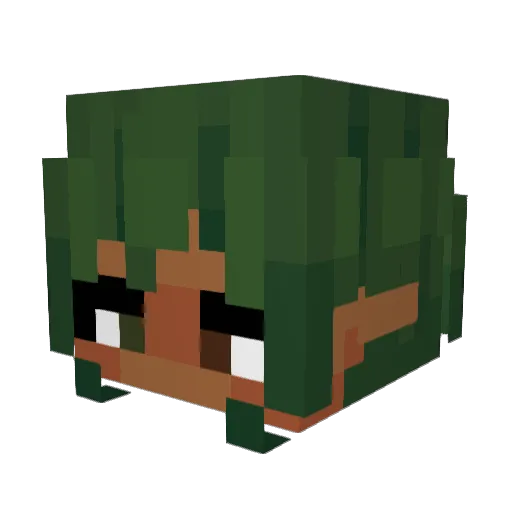 Orangematchagirl Minecraft avatar head, 3D render