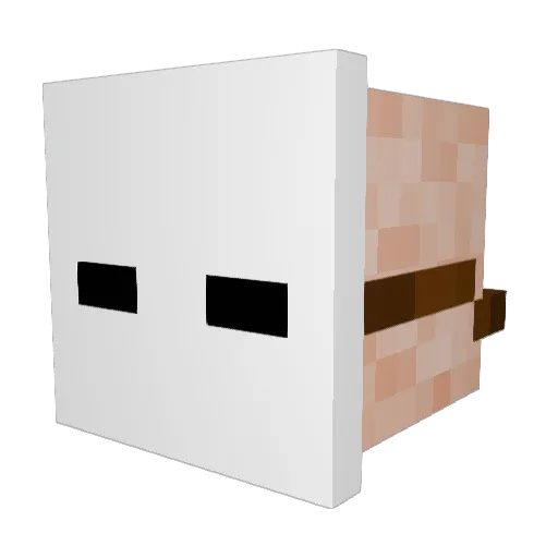 Orangenanimation Minecraft avatar head, 3D render