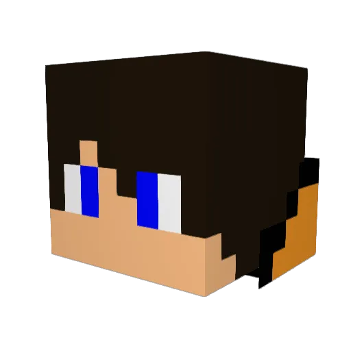 Orangeric88 Minecraft avatar head, 3D render