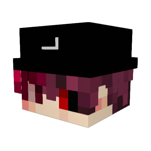 Orangessssssss Minecraft avatar head, 3D render
