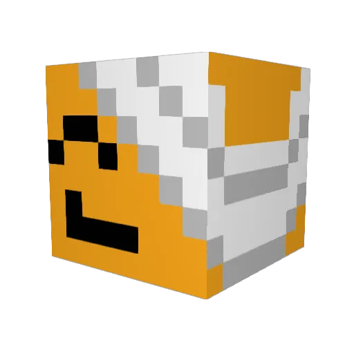 Orangez36 Minecraft avatar head, 3D render
