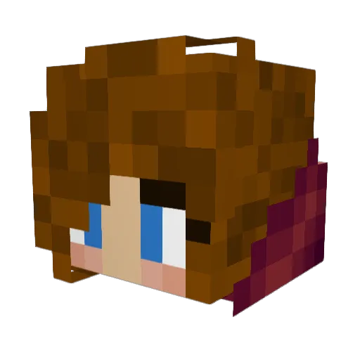 Orangie101 Minecraft avatar head, 3D render