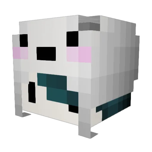 Orangling Minecraft avatar head, 3D render