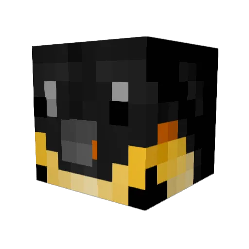 Orangotan Minecraft avatar head, 3D render