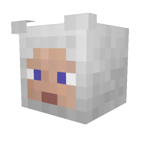 Orangumancan Minecraft avatar head, 3D render