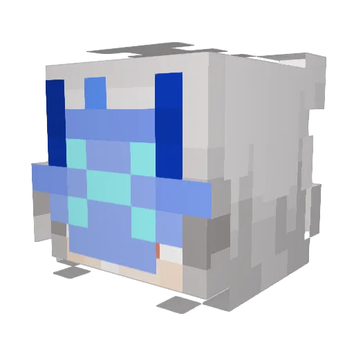 Orangustrike Minecraft avatar head, 3D render