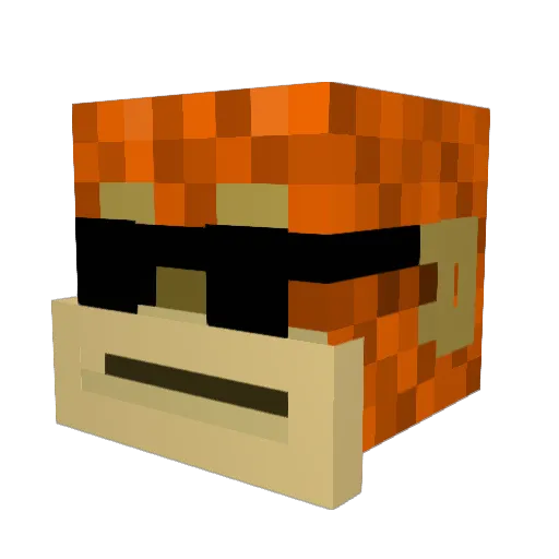 Orangutans69420 Minecraft avatar head, 3D render