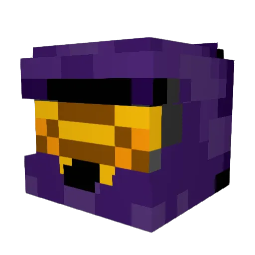 OranjeGuise Minecraft avatar head, 3D render