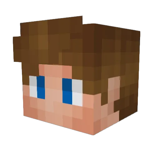 OranjeTeddy Minecraft avatar head, 3D render