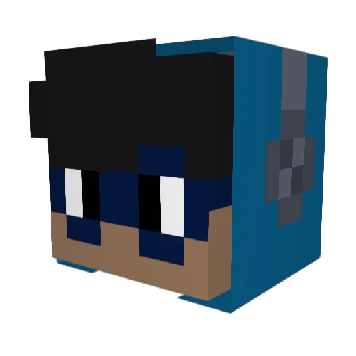Oranjo_ Minecraft avatar head, 3D render
