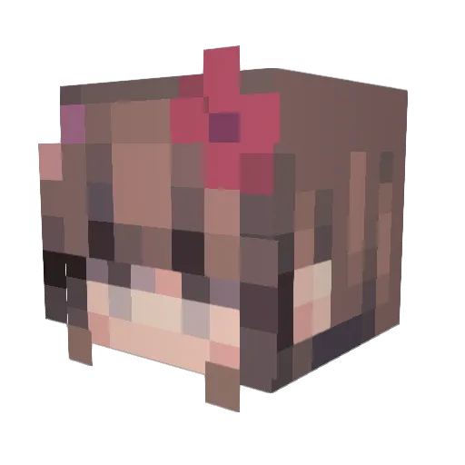 Orasa Minecraft avatar head, 3D render