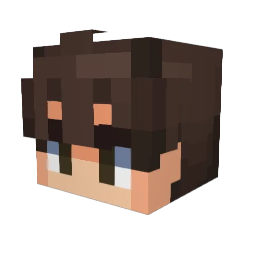 Orati Minecraft avatar head, 3D render