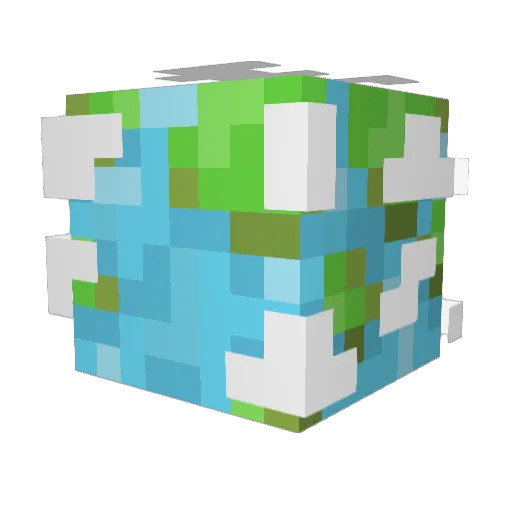 Oratorical Minecraft avatar head, 3D render
