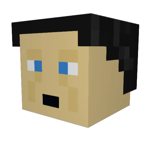 Oravka Minecraft avatar head, 3D render