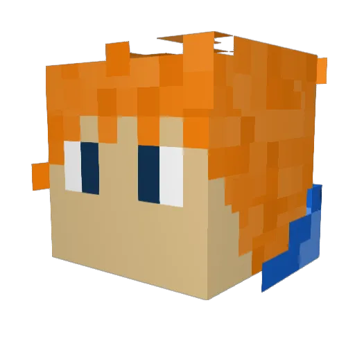 OrawO Minecraft avatar head, 3D render