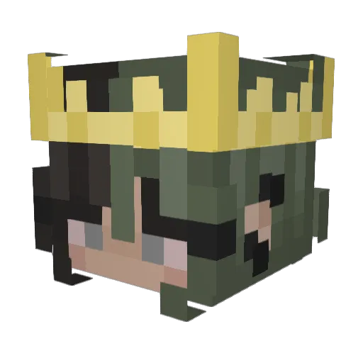 Oraxyne Minecraft avatar head, 3D render