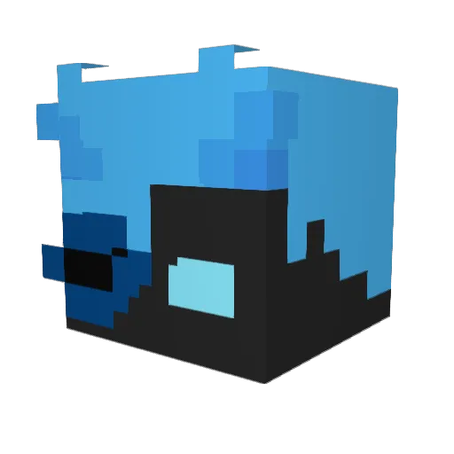 OrbDemon Minecraft avatar head, 3D render