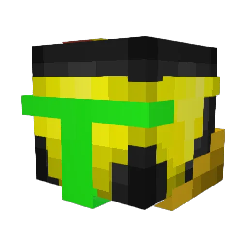 Orbardeg Minecraft avatar head, 3D render