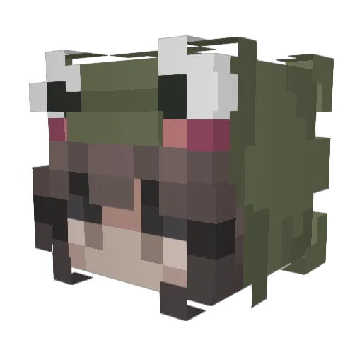 Orbest Minecraft avatar head, 3D render