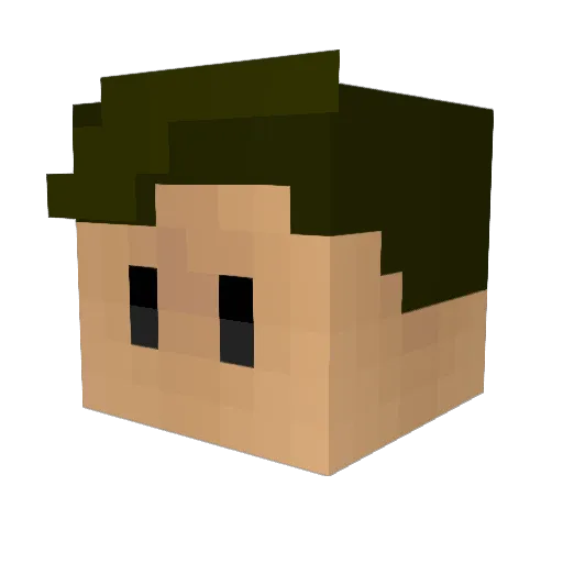 Orbhaendler Minecraft avatar head, 3D render