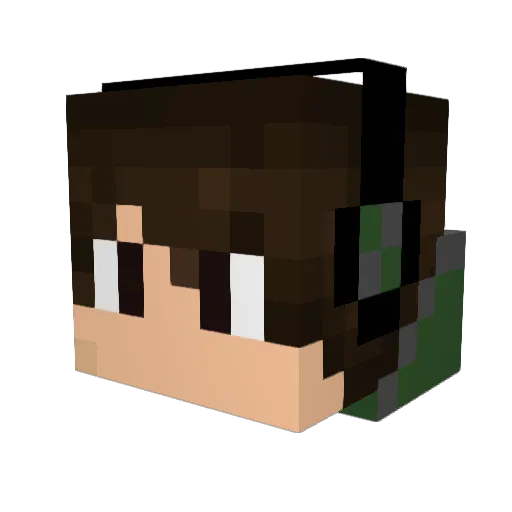 OrbiTaXD2 Minecraft avatar head, 3D render