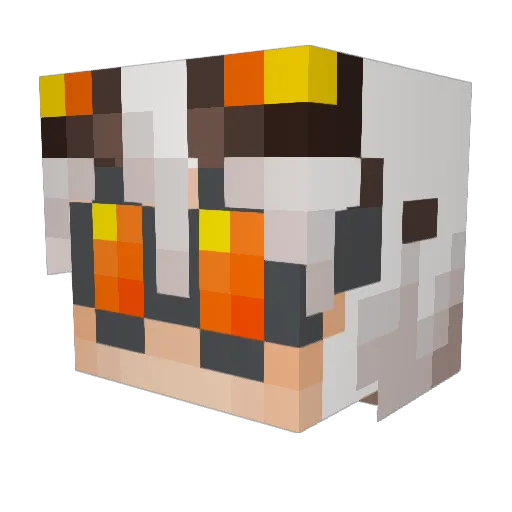Orbiborb Minecraft avatar head, 3D render
