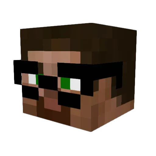Orbidity Minecraft avatar head, 3D render