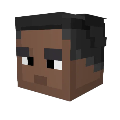 OrbitZero Minecraft avatar head, 3D render