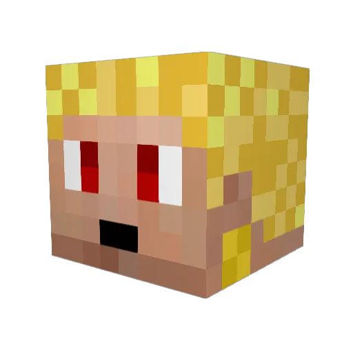 OrbitalBurn Minecraft avatar head, 3D render