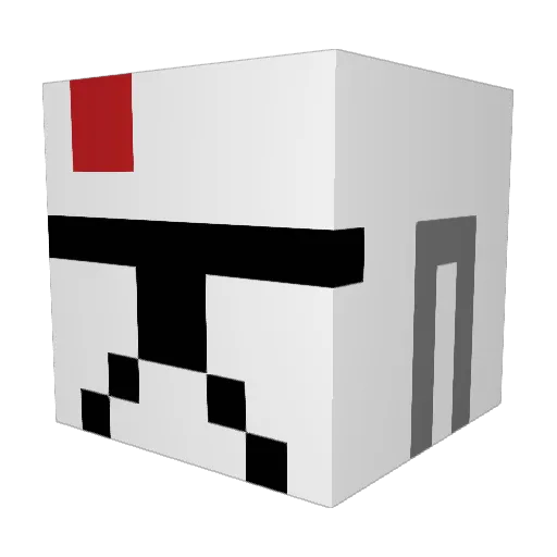 OrbitalRim Minecraft avatar head, 3D render