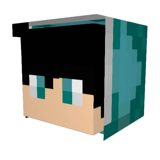 Orbitri Minecraft avatar head, 3D render