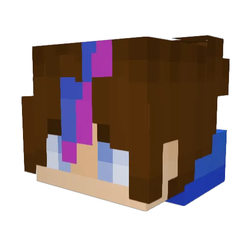 OrbitzX Minecraft avatar head, 3D render