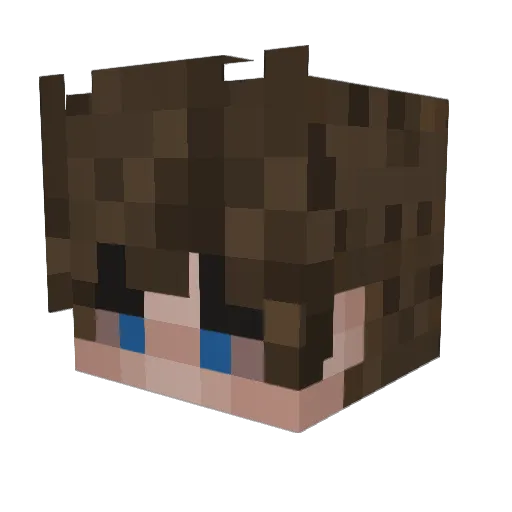 Orbitzs Minecraft avatar head, 3D render