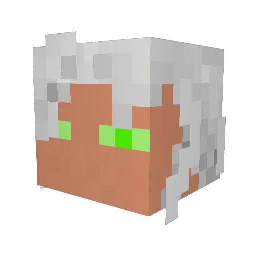Orbles Minecraft avatar head, 3D render