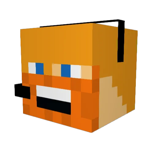 Orbton Minecraft avatar head, 3D render