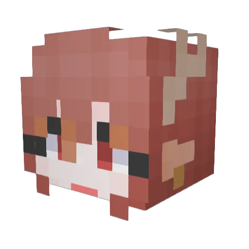 OrcaFlyHigh Minecraft avatar head, 3D render