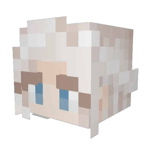 Orcaly_x Minecraft avatar head, 3D render