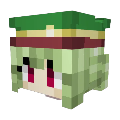 Orcanshul Minecraft avatar head, 3D render